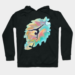 Watercolor Swirl Dancer - Gymnast - Acro Dancer Hoodie